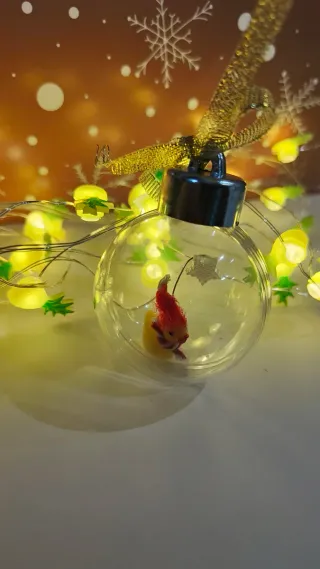 Bolita Navidad Nacimiento Azul Transparente