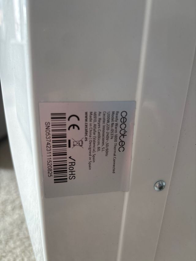 Estufa Eléctrica Cecotec Blanca
