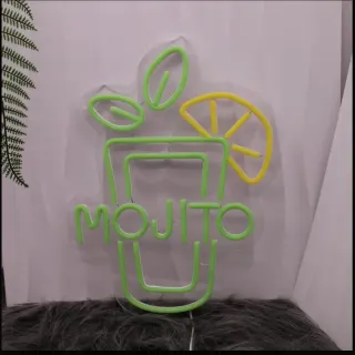 Lampada Neon LED Mojito Verde e Giallo