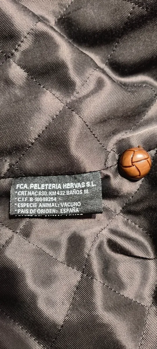 Chaquetón de piel de vacuno de caballero.