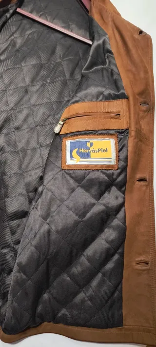 Chaquetón de piel de vacuno de caballero.