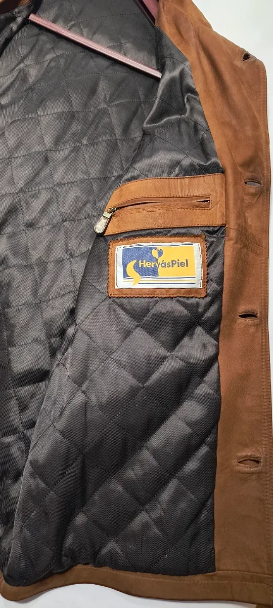 Chaquetón de piel de vacuno de caballero.