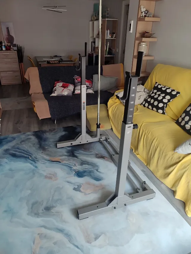 Rack + Barra 7,5kg 28mm + 2 Discos 20kg (Domyos)