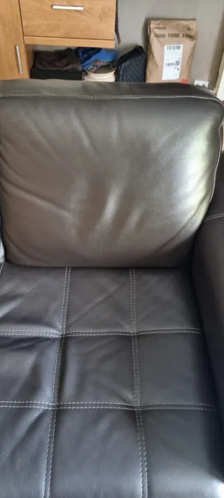 Divano Artigianale in Pelle TESTA DI MORO