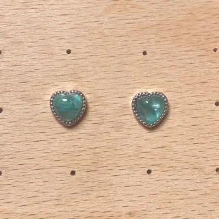 Pendientes Corazón Cristal Esmeralda
