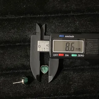 Pendientes Corazón Cristal Esmeralda