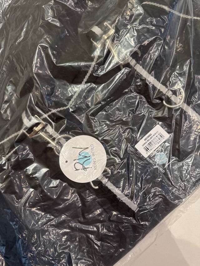 Due Coperte in cotone nero per cavallo.