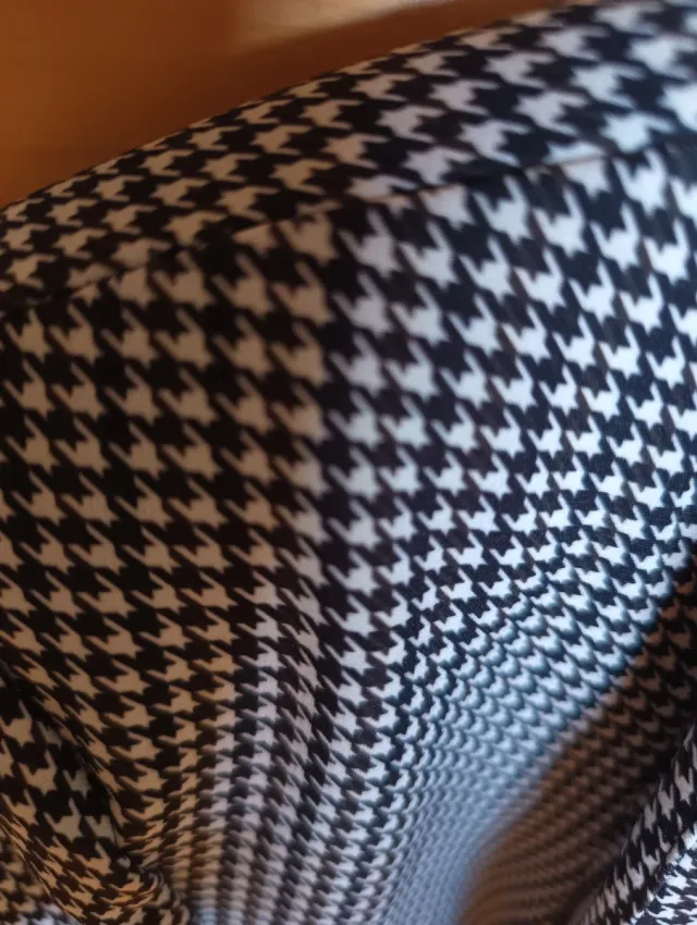 Blazer pata de gallo fruncido mujer