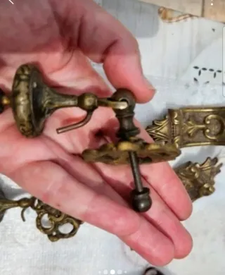 2 Tiradores Bronce Vintage