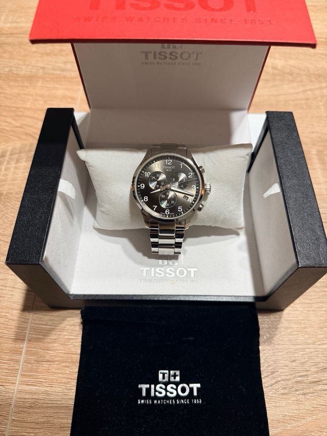 Reloj Tissot Chrono XL Negro/Plateado 45mm