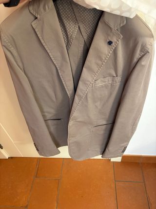 Giacca uomo cotone beige