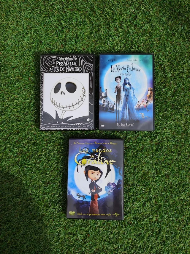 Pack 3 Películas DVD Tim Burton. Lote.
