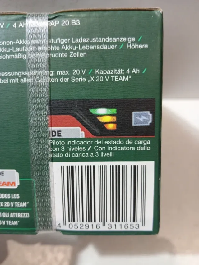4Ah Batería Parkside 20V 4Ah