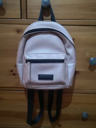 Bolso Mochila Rosa Metálico