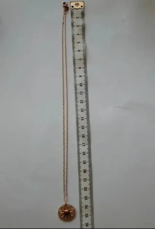 Cadena y Colgante Oro  18k.750 Nácar Flor