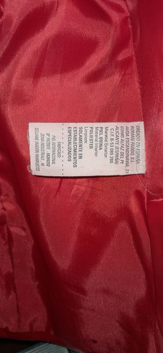 Americana Blazer de Piel Roja