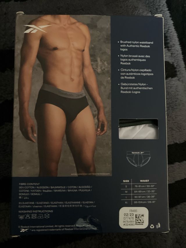 Pack 3 Slips Reebok Algodón Elastano