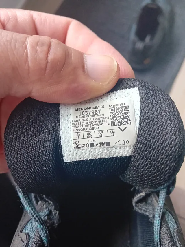 Zapatos Merrell Gris y Turquesa