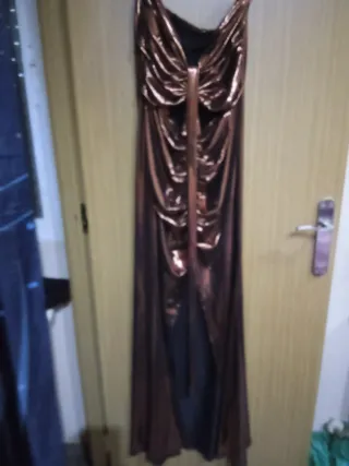 Vestido largo metalizado M