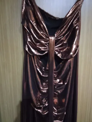 Vestido largo metalizado M