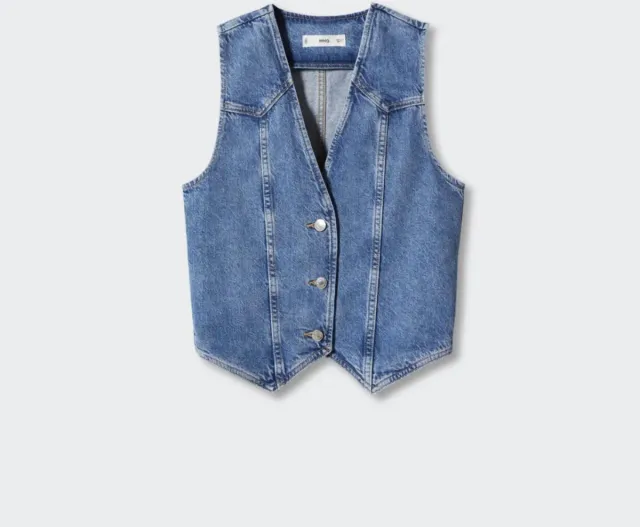 Chaleco vaquero Mango azul