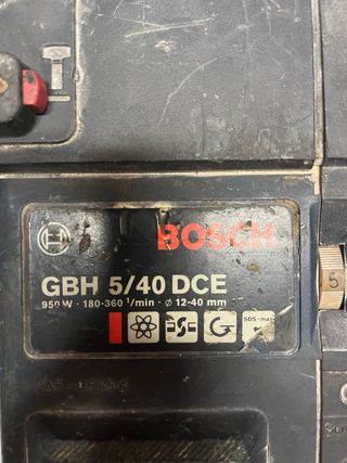 Martillo Percutor BoschGBH 5/40DCE+broca18 y 12m/m