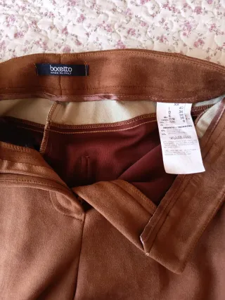 Pantalón Mujer Boetto Pelle Pesca Marrone