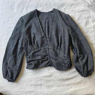 Blusa Vichy Vintage Romántica Talla Única