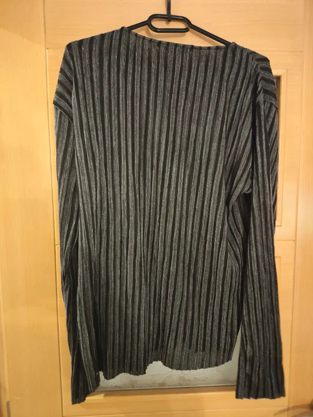 Camiseta Zara Talla L Rayas Viscosa Transparente