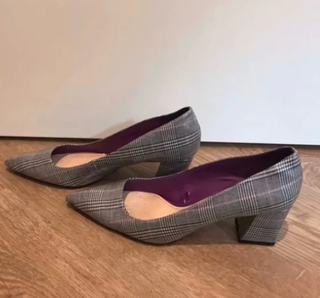 Zapatos de tacón Zara a cuadros
