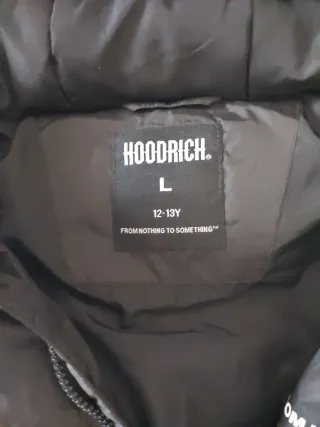 Chaqueta Hoodrich Negra Junior, talla 12/13 años.