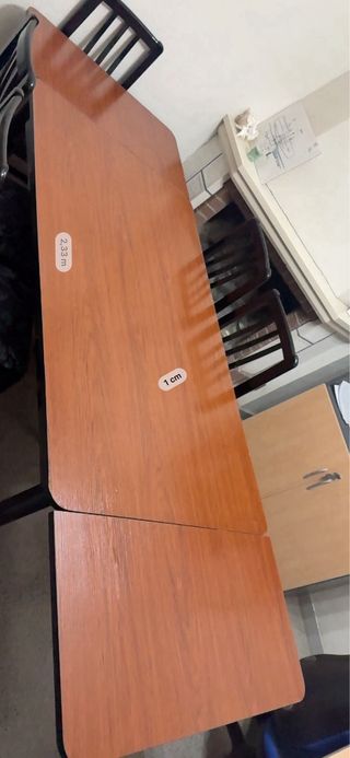 Mesa extensible madera + 6 sillas