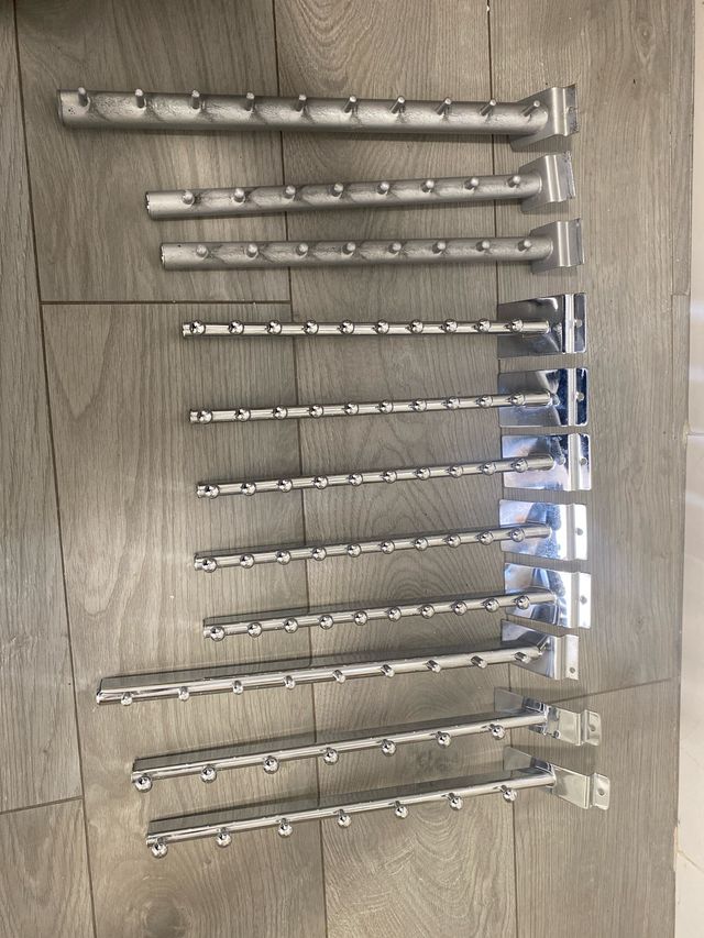 12 Barre metalliche per appendere vestiti