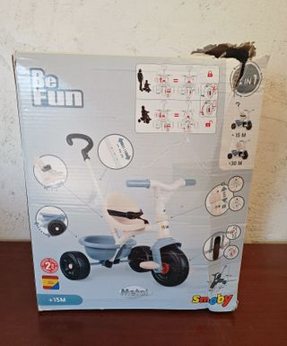 TRICICLO SMOBY BE FUN EVOLUTIVO AZUL