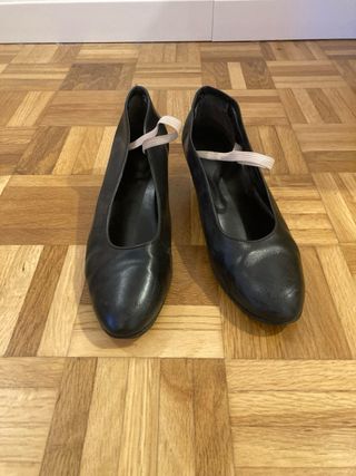 Zapatos Flamenco Talla 40 Negros de Piel