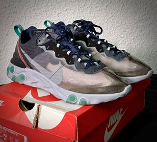 Nike React Element 87 Negro/Verde 43 EUR