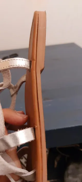 Sandali con lacci argento