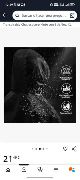 Chubasquero flintronic Hombre Impermeable XL