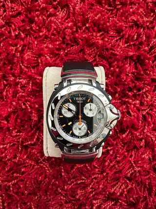 Reloj Tissot Cronógrafo Negro y Plateado