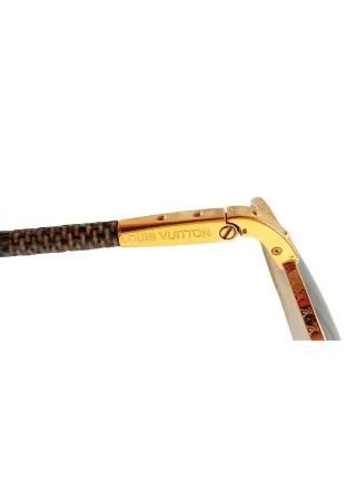 Gafas Aviador Louis Vuitton Marrón y Dorado