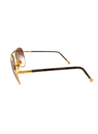 Gafas Aviador Louis Vuitton Marrón y Dorado