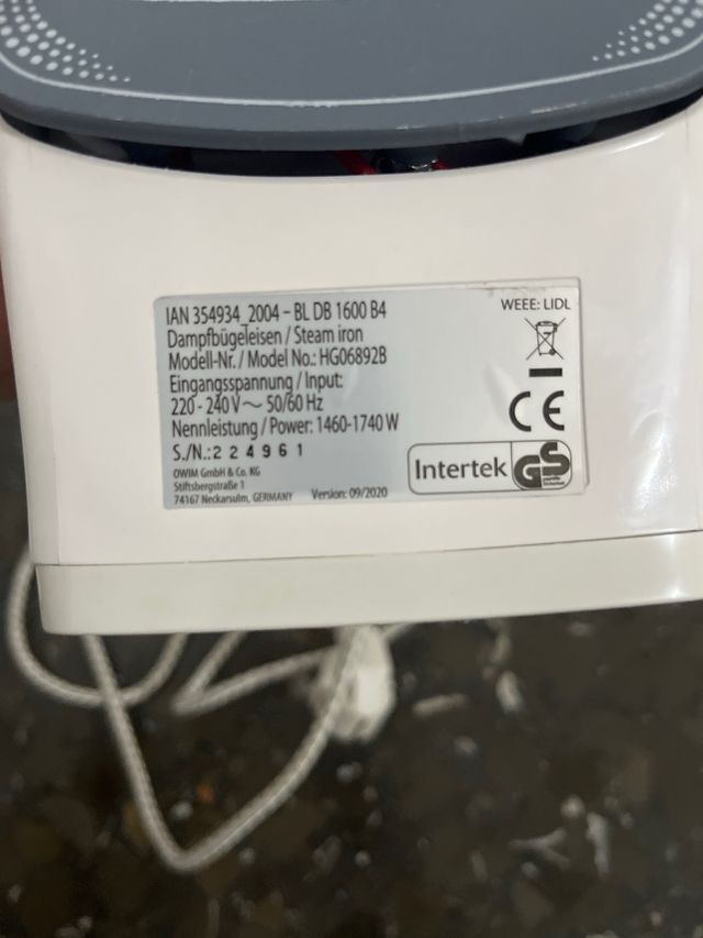 Plancha de vapor rosa