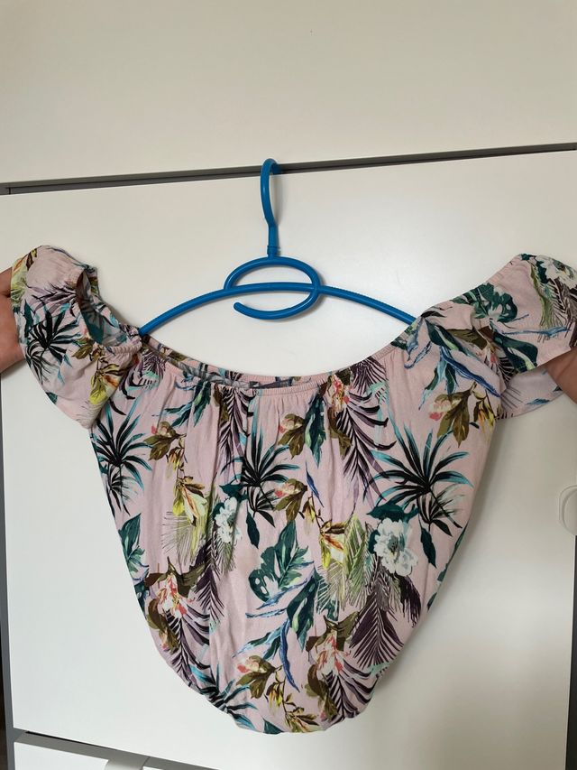 Top Corto Estampado Tropical