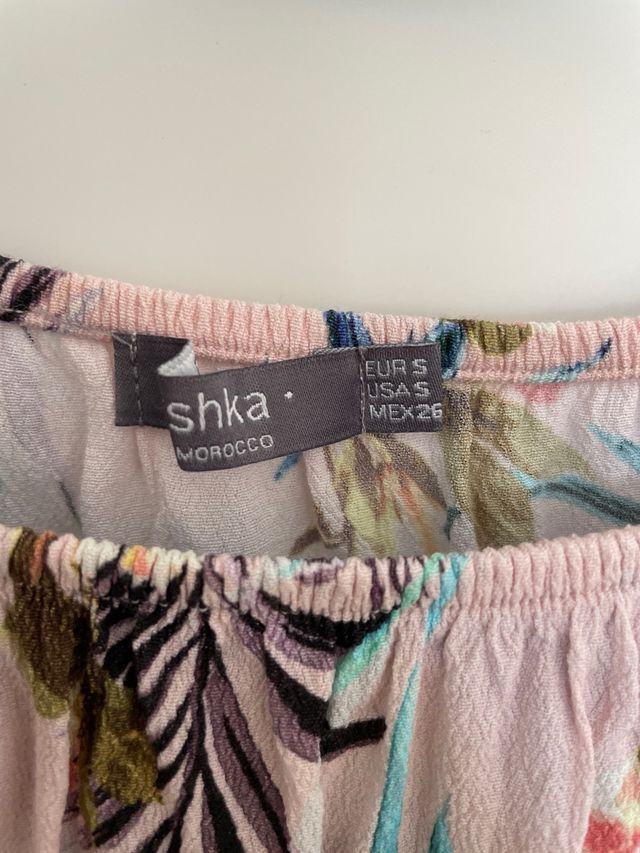 Top Corto Estampado Tropical