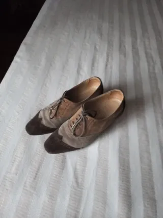 Scarpe donna scamosciate beige e marroni 37