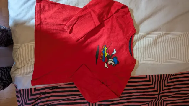 Camiseta Mickey Mouse Patinador Roja