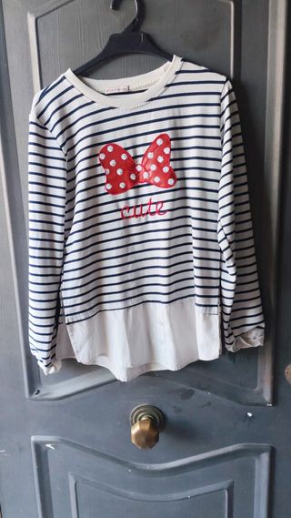 Camiseta rayas Minnie y cute