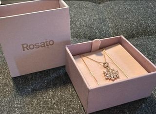 Collana fiocco di neve oro rosa