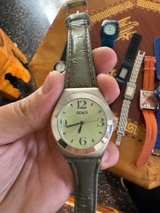 Reloj SD&N Plata y Marrón