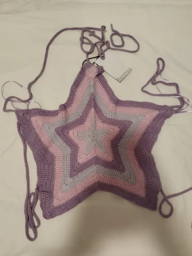 Top estrella crochet Bershka